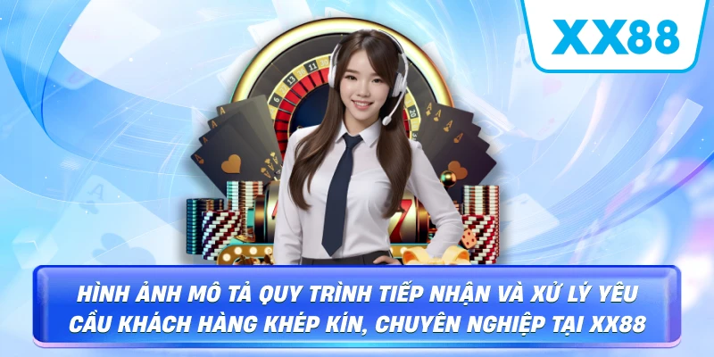 Hình ảnh mô tả quy trình tiếp nhận và xử lý yêu cầu khách hàng khép kín, chuyên nghiệp tại XX88