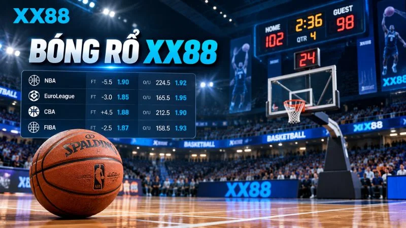 Cá Cược Bóng Rổ XX88: Spread, Moneyline & Tổng Điểm